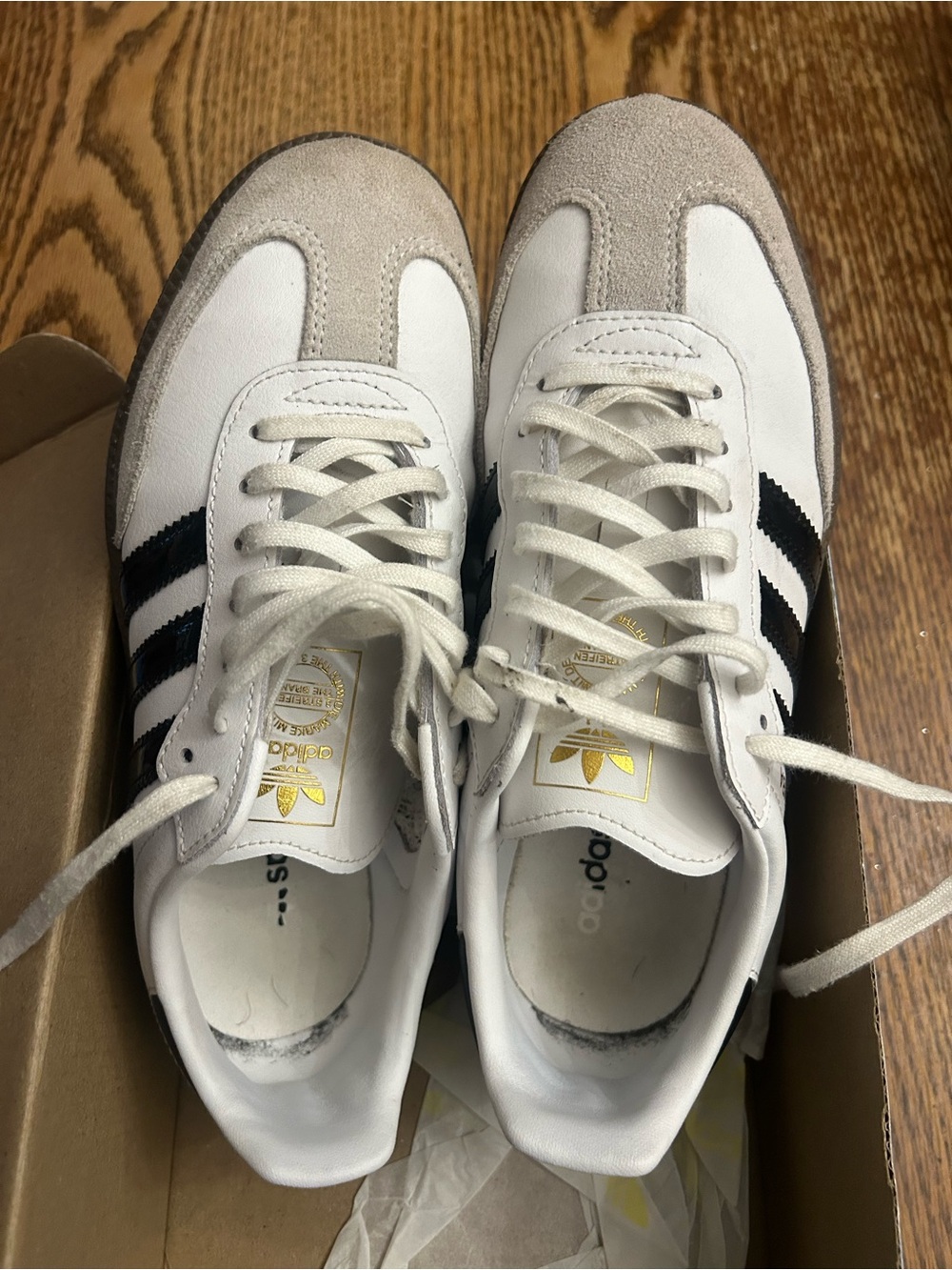 adidas White & black samba OG